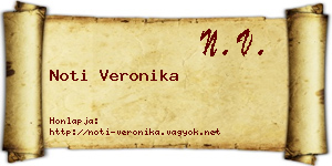 Noti Veronika névjegykártya